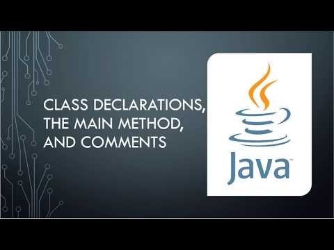 Java Tutorial 1 Class Declarations The Main Method And Comments