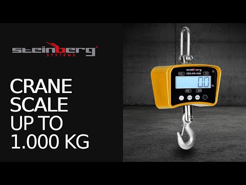 Video - Kraanweegschaal- 1.000 kg / 0,2 kg - LCD - Geel