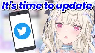 Fuwawa had to say goodbye to her old Twitter app [Hololive/FuwaMoco]