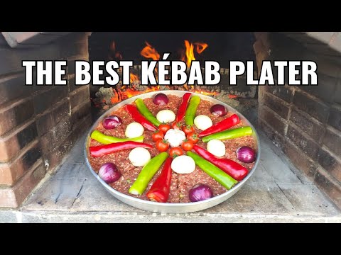 THE BEST !!!!! KEBAB PLATTER in a STONE OVEN WOOD FIRED Turkish Food. ASMR. DIY