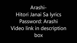 Arashi-Hitori Janai Sa lyrics