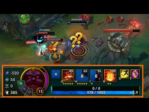 Lowering Ornn's Maximum Health until he becomes Invulnerable!