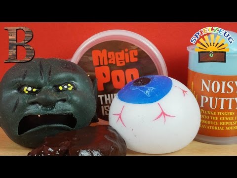 EKEL SCHLEIM VERGLEICH - Monster Kopf vs. Glibber Auge vs. Magische Scheiße vs. Noise Putty deutsch