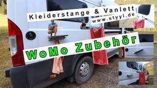 Zubehör für Kastenwagen | Kleiderstange zum Trocknen | Vanlett mit Zusatzfunktion | By styyl.de