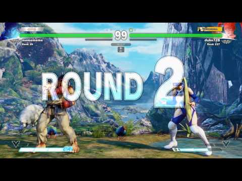 SFV~ Ryu (MCZ Daigo Umehara) vs. Rainbow Mika (duke728)  HD