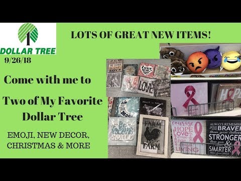 Come with me to 2 of my favorite Dollar Tree 🌳❤️Tons of NEW ITEMS, Christmas, Decor, Emoji & More! Video