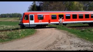 preview picture of video 'Wendlandbahn BR 628 am Bahnübergang bei Wendisch Evern'