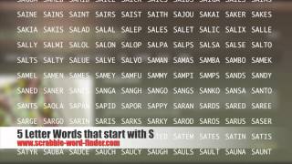 5 letter words that start with S