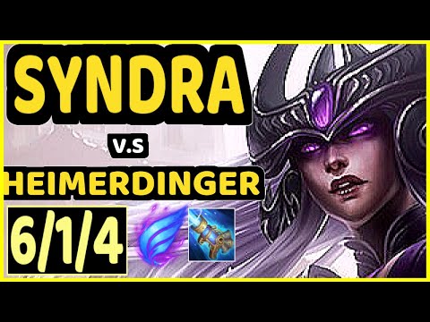 POBELTER (SYNDRA) vs HEIMERDINGER - 6/1/4 KDA MID GAMEPLAY - NA Ranked GRANDMASTER