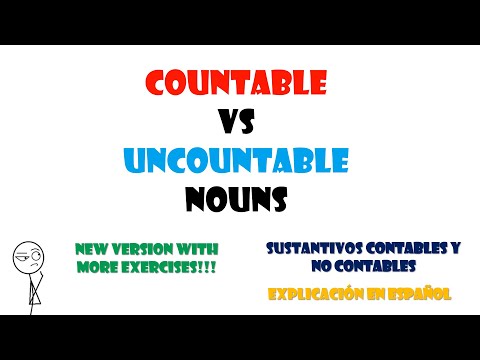 Countable and uncountable nouns in English.