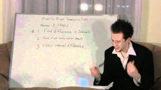 Transposition from minor to minor, explanation why minor to major isn’t really practical.