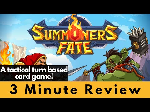 Summoner's Fate - 3 min review - tactical turn based deckbuilder!