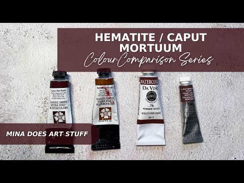 Caput Mortuum / Hematite Colours - Colour Comparison Series - Mina Does Art Stuff