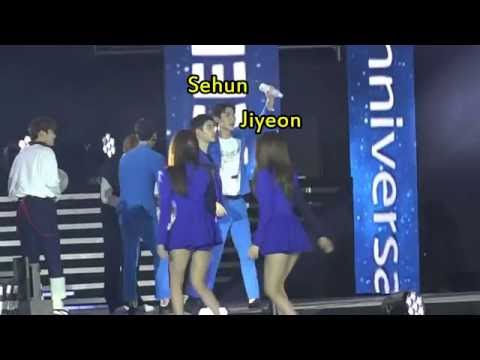 [HunJi] Sehun (EXO) Likes Jiyeon (T-ara)? [Dream concert 2016 MOMENTS]