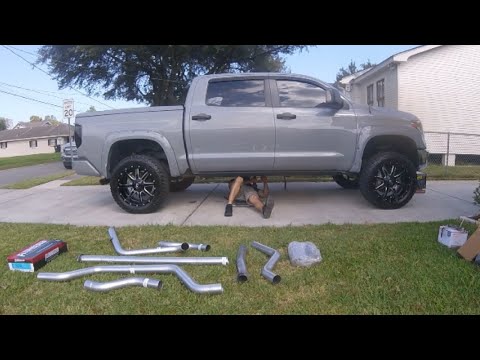 FLOWMASTER SUPER 44 CAT BACK EXHAUST SYSTEM ( FULL INSTALL ) 2009-2020 #toyota #tundra #flowmaster