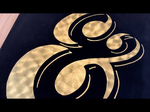 Gold Leaf Gilding Process | Hand Painted Ampersand on Wood