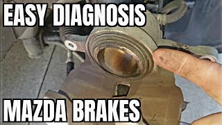 2014 2021 Mazda Brake Diagnose How Check Grind Squeal Noise Vibration Pulls Left Right Stuck Caliper