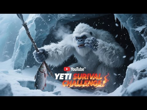 Ultimate Yeti Survival Challenge: Snowstorm Escape, Cave Shelter, and Desperate Fishing