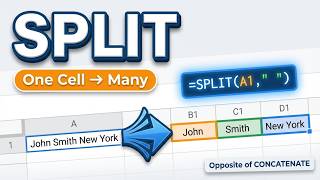 How to Use the SPLIT Function in Google Sheets (2026) — Quick & Easy