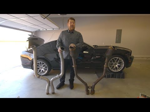 Stock Mid Pipe vs Offroad X Pipe - 2011-2014 Mustang GT