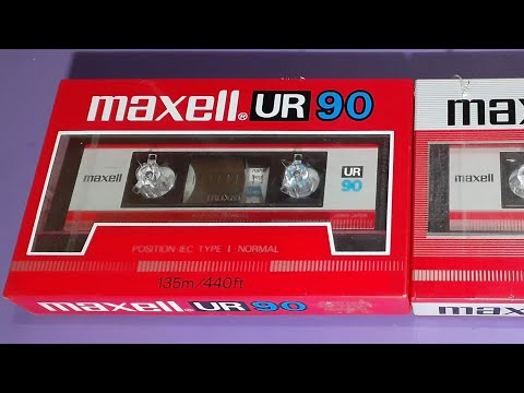 MAXELL UR 1986 (common market style wrapper) THE CHROME smelling TYPE I CASSETTE FROM Unwrapping