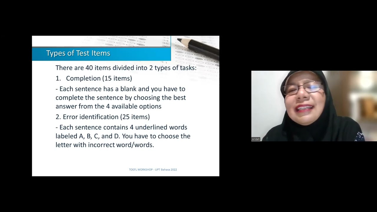 Lokakarya TOEFL 2022 : Apa dan Bagaimana ?