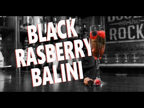 Black Raspberry Bellini | Chambord Cocktail | Booze On The Rocks