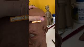 fazendo uma cabeça de plastilina!!! #arte #plastilina #artista