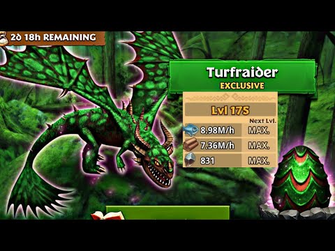 TURFRAIDER MAX LEVEL 175 TITAN MODE - Exclusive Rockstomper -  Dragon: Rise of Berk