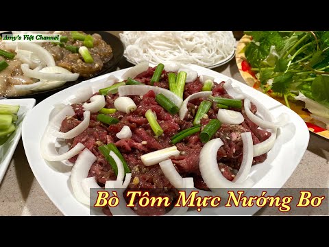 [Engsub] BÒ TÔM MỰC NƯỚNG BƠ @ VIETNAMESE GRILLED BEEF SHRIMPS SQUID WITH BUTTER #88