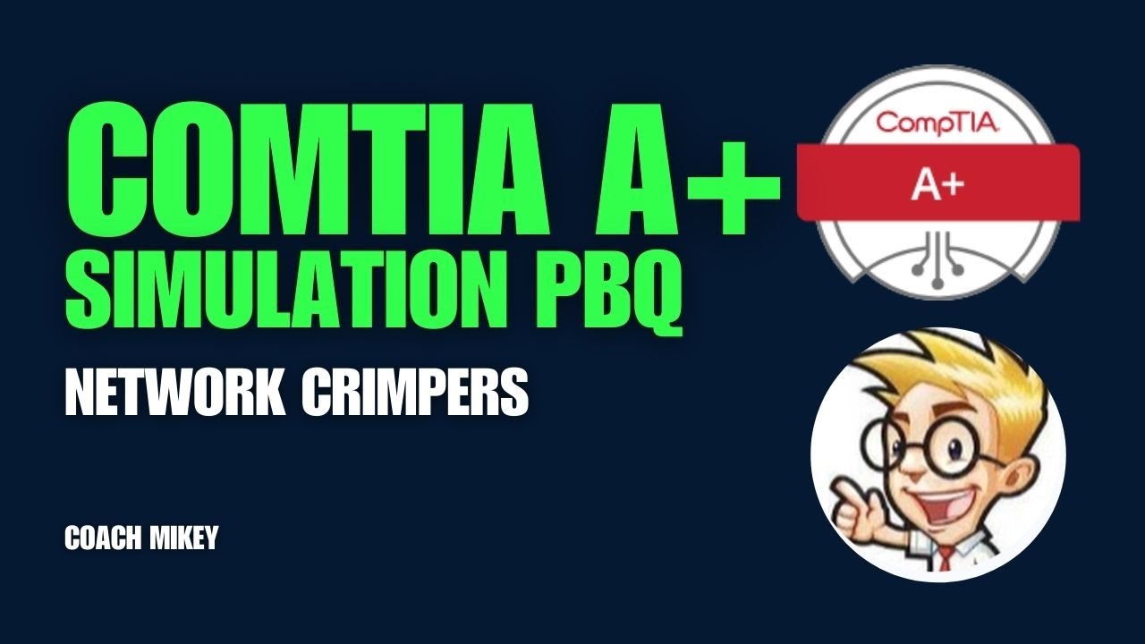 Network Crimpers - Simulation - PBQ - Drag and Drop - CompTIA A+ 220 - 1101