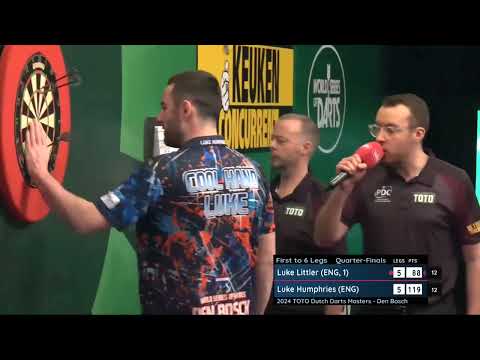 Darts  Luke Littler v Luke Humphries   sudden death final leg of match   2024 Dutch masters