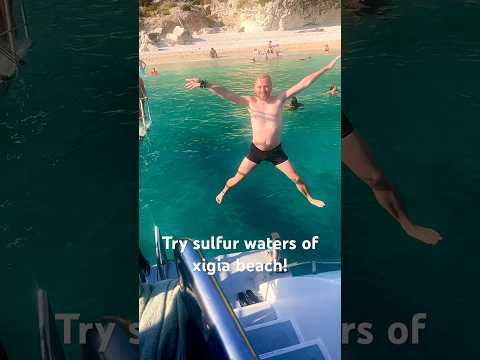 The more time you jump into the sulfur waters of Xigia beach in Zakynthos, the younger you get! #gre