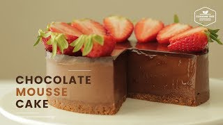 노오븐&노젤라틴! 초콜릿 무스케이크 만들기 : No-Gelatin & No-Bake Chocolate Mousse Cake : チョコレートムースケーキ | Cooking tree