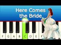 The Bridal Chorus (Here Comes the Bride) - Very Easy and Slow Piano tutorial - Beginner