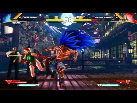 PR Balrog (Necalli) vs Poongko (Cammy) round 4 sloppy ending [FR2016]