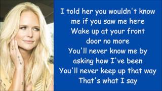 Miranda Lambert ~ You Wouldn&#39;t Know Me (Lyrics)