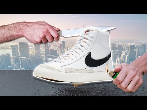 Exposing fake leather in Nike Blazer with 🔥