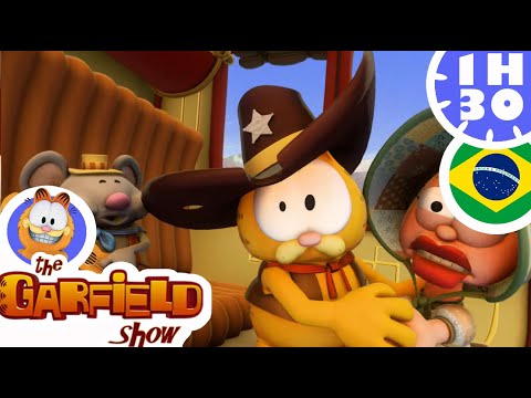 🙀 Garfield, um cowboy não muito forte ! 🤠 Compilação engraçada