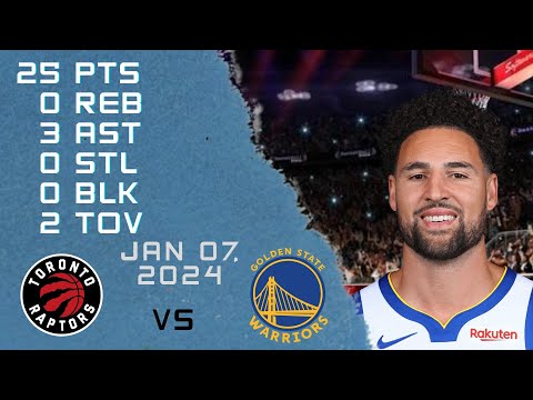 Klay Thompson player Full Highlights vs RAPTORS NBA Regular season game 07-01-2024