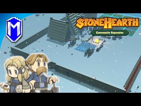 Making Friends With Mountain And Walling Off Our Town - Let's Play Stonehearth ACE Mod Gameplay Ep 8