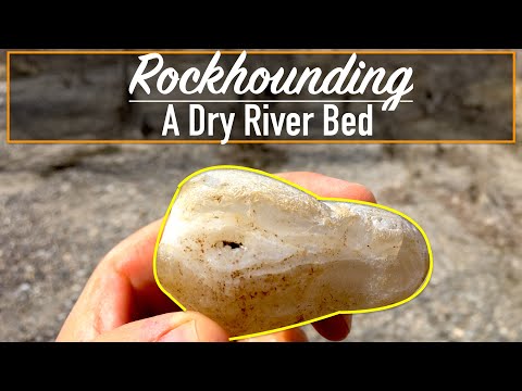 Rock Hunting for Agates and Petrified Wood in a Dry...