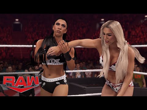 WWE 2K22 - RAW : Indi Hartwell vs. Charlotte Flair (Bianca Belair at ringside)
