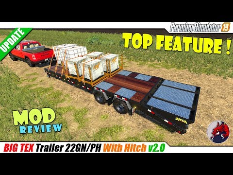 FS19 | "BIG TEX Trailer 22GN/PH With Hitch" v2.0 - review