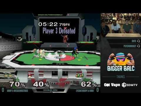 The Bigger Balc - ARMY & Megachristmas vs. Lycanthrope & Homemadewaffles - SSBM WR3 - Smash Melee