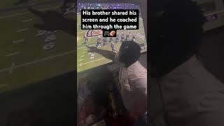 He helped his brother play his Madden game 😂🏈🎮 #shorts