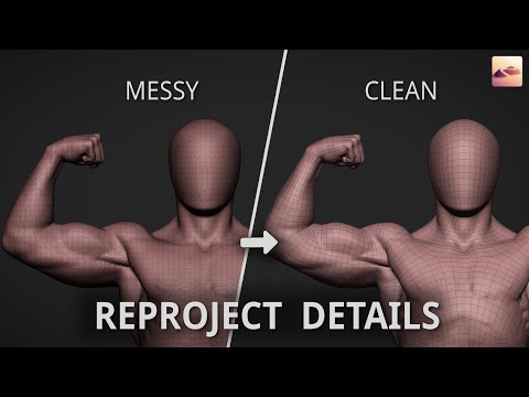 How To Reproject Details To A Clean Topology Mesh | Nomad Sculpt Tutorial