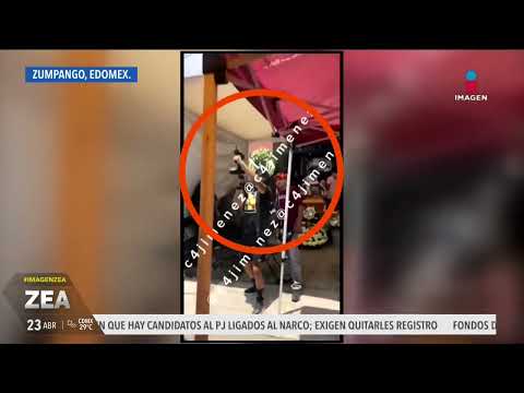 VIDEO: Hombre dispara al aire durante un velorio en Zumpango, Edoméx | Noticias con Francisco Zea