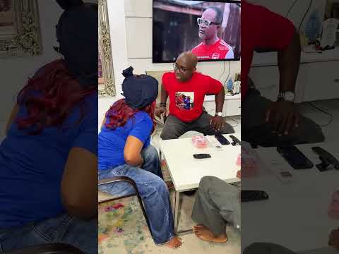 Mercy Aigbe and her family play games