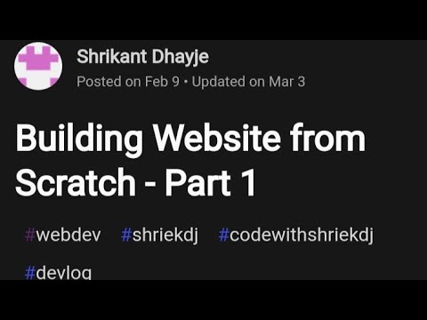 Building Website from Scratch | Site From Scratch By CodeWithShriekDj